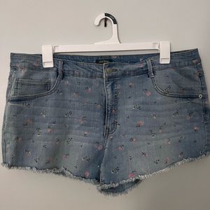 Wild Fable Floral Denim Short Shorts